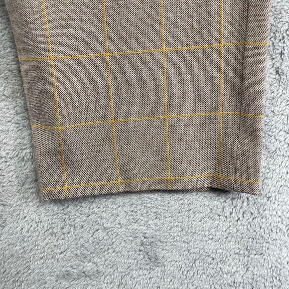 Express Cropped Suit Pant Mens 36x30 Brown Pleated Front Formal Business Wear - Picture 4 of 15